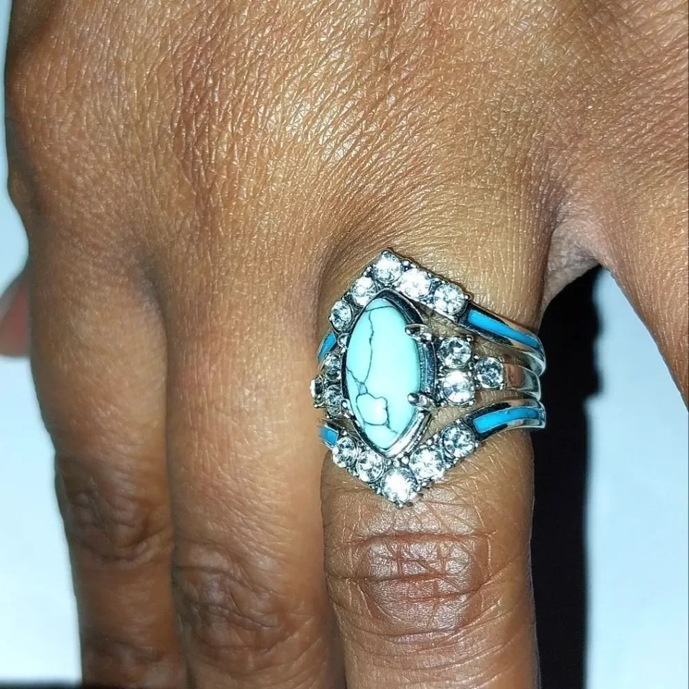 Absolutely gorgeous 3pc vintage ring set sz.6